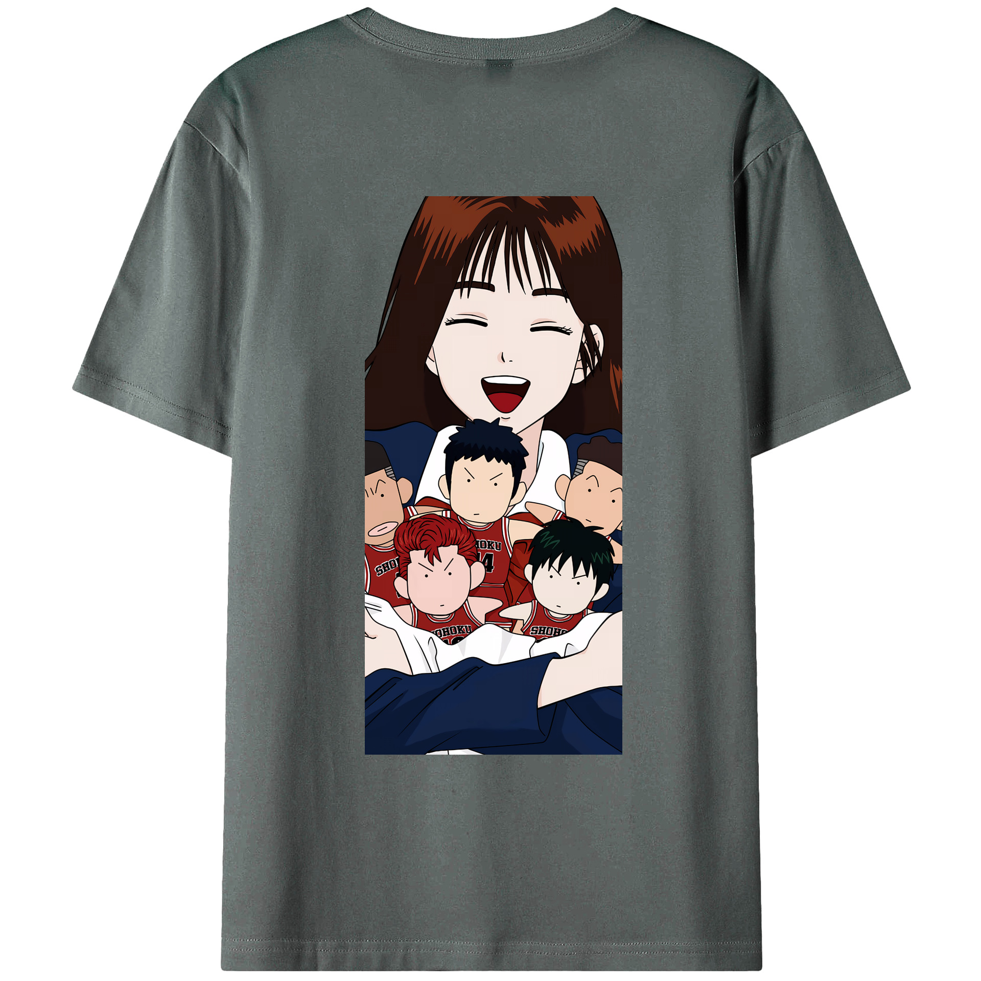 （画像用） SLAM DUNK／スラムダンク 綿100％ メンズ半袖Tシャツ（バックプリント） 通気性